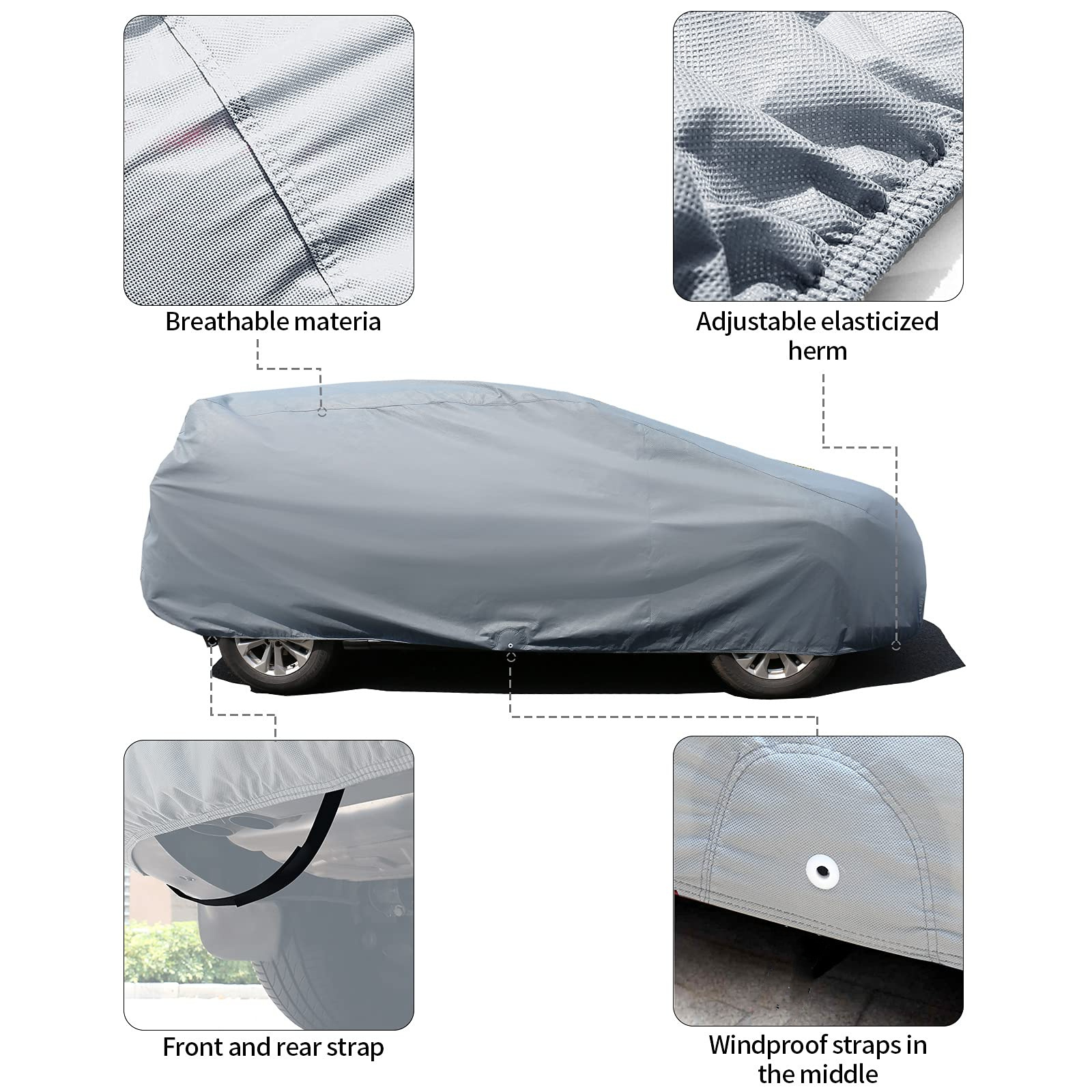 Automatic Car Cover Non-woven Fabric Custom Logo Uv Protection Universal Outdoor Car Cover