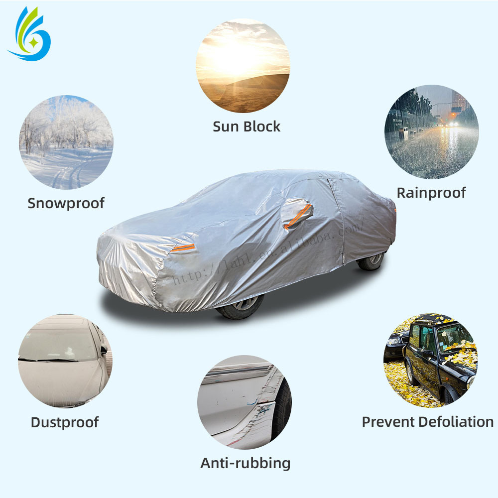 Hatchback sun protection heat resistant luxus car surprise cover body sedan aluminum foil car cover