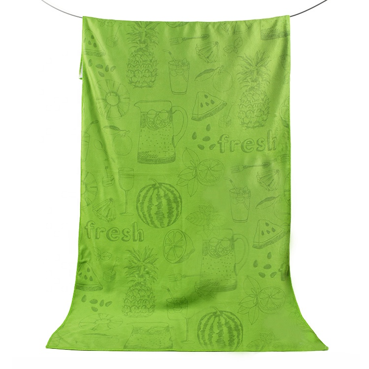 Superdry soft OEM/ODM  microfiber beach towels with logo custom print