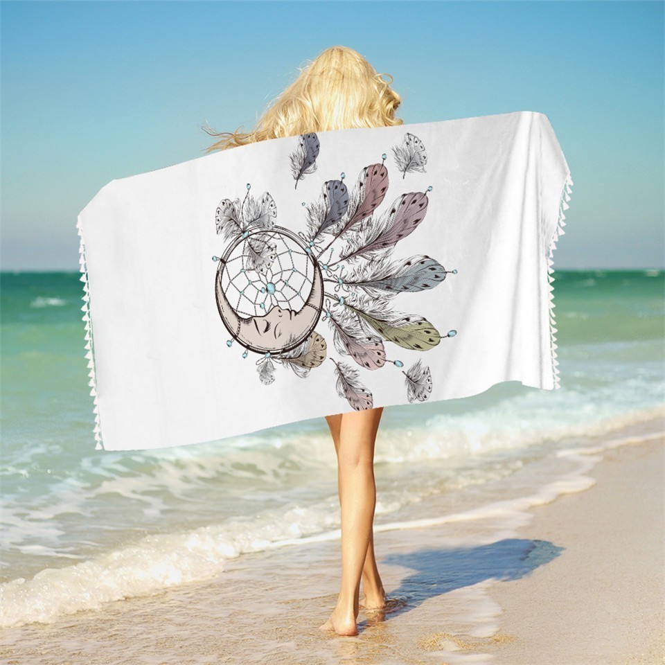 China wholesale Hawaiian style custom print beach towel 70*150 cm for summer  microfiber sand free beach towels