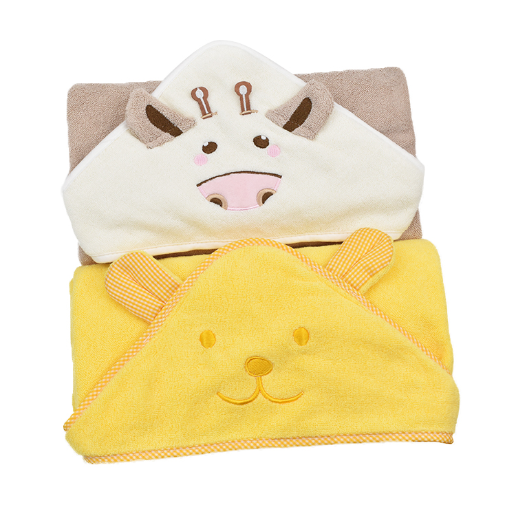 Low Price Cute 3D animal wearable hooded baby bath towel blanket for softer skin care