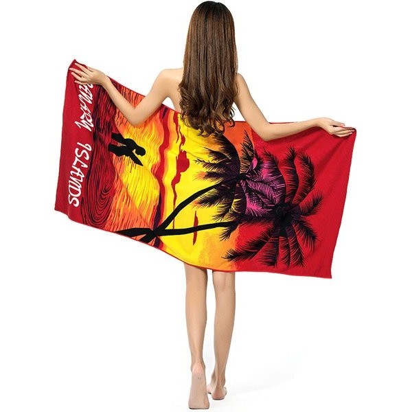 China wholesale Hawaiian style custom print beach towel 70*150 cm for summer  microfiber sand free beach towels