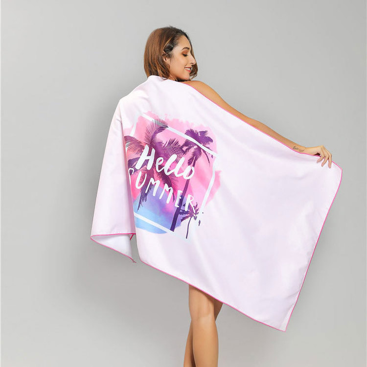 Hot selling microfiber beach towel beach towels with custom logo custom printed microfiber terry cloth