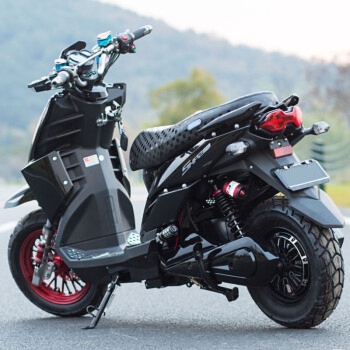 Powerful Electric Motorcycle Frame With Plastic Parts For High Speed Scooter