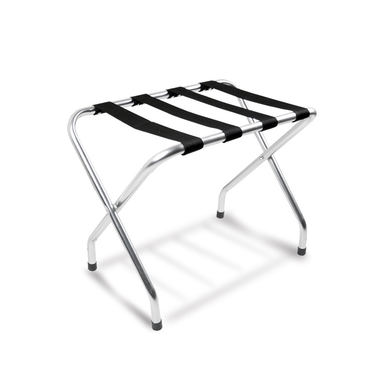 Hotel Supplies Wholesale Black Folding Stainless Steel Luggage Rack