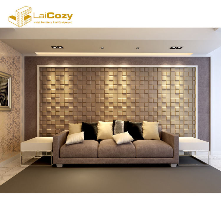 Luxury KTV Theater Home Soft Leather Sound Proof 3D Foam Decoration Interior Wall Panels