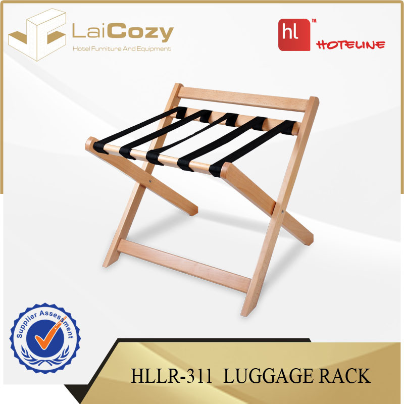 LAICOZY Hotel Bedroom Foldable Solid Wood Luggage Rack With Stand