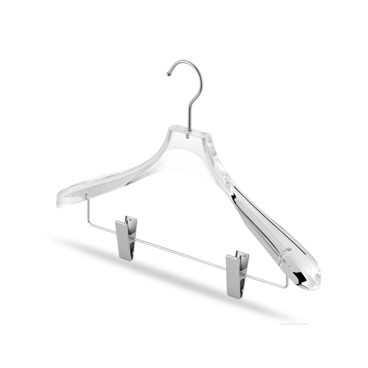 Luxury Clothing Store Transparent Clear Acrylic Clothes Pants Hanger