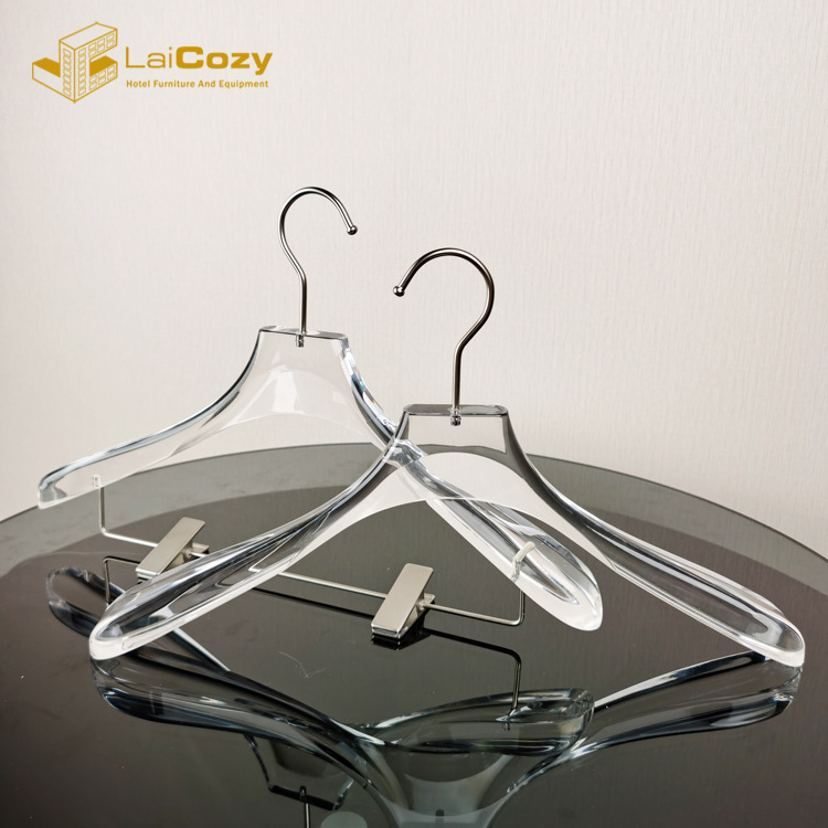 Luxury Clothing Store Transparent Clear Acrylic Clothes Pants Hanger