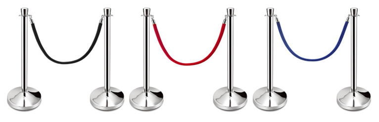 Crowd Control Stanchion Barrier Stand 201 Stainless Steel  Post Queue