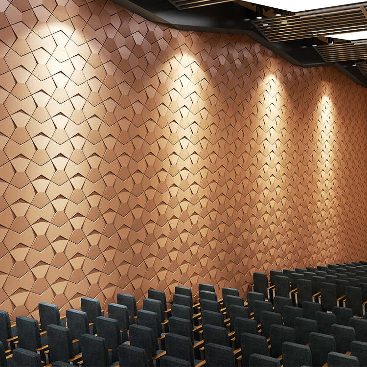 Home Decoration Sound Proof Soft Leather Wall Panel Suspended Ceiling 3D Sheet