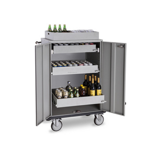 High Quality 5 Star Hotel Steel Beverage Restock Cart Housekeeping Multi-function Trolley