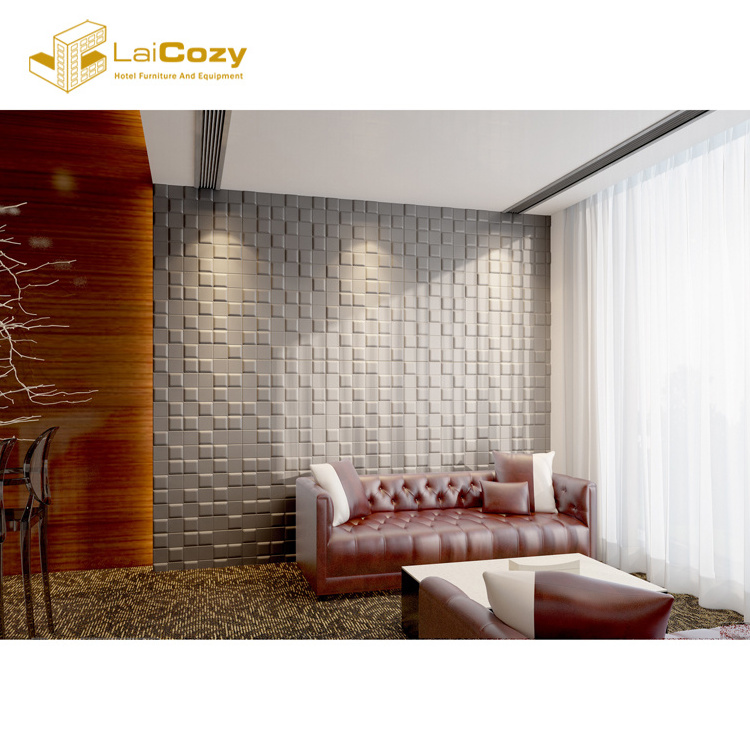 Luxury KTV Theater Home Soft Leather Sound Proof 3D Foam Decoration Interior Wall Panels