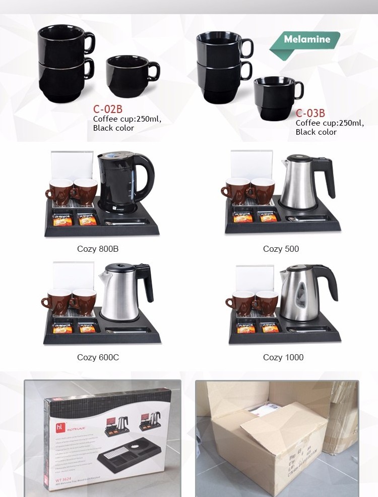 Hotel Guestroom ABS welcome tray /welcome kettle set / electric kettle tray