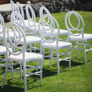 High quality Stackable  White  Catering Event PP Tiffany Hotel Banquet Chavari Wedding  Chairs