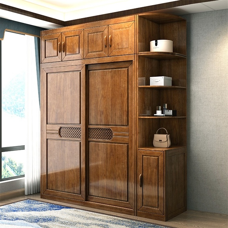 2024 American style luxury cherry solid wood large high quality closet armoire