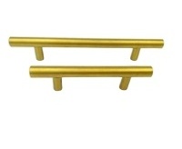 Gold Plated 12 mm width 96 mm hole distance Stainless Steel Hollow drawer handle cabinet pull