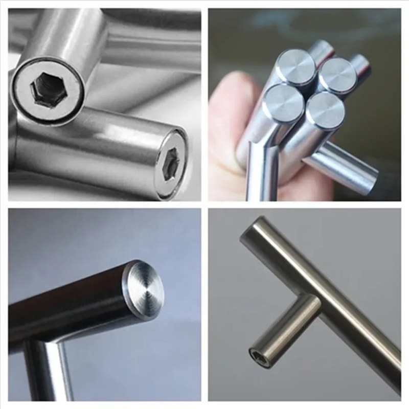 Quality Kitchen Furniture Modern T Bar Door  Drawer Handle Hollow Stainless Steel 128 MM Handle Cabinet Pulls