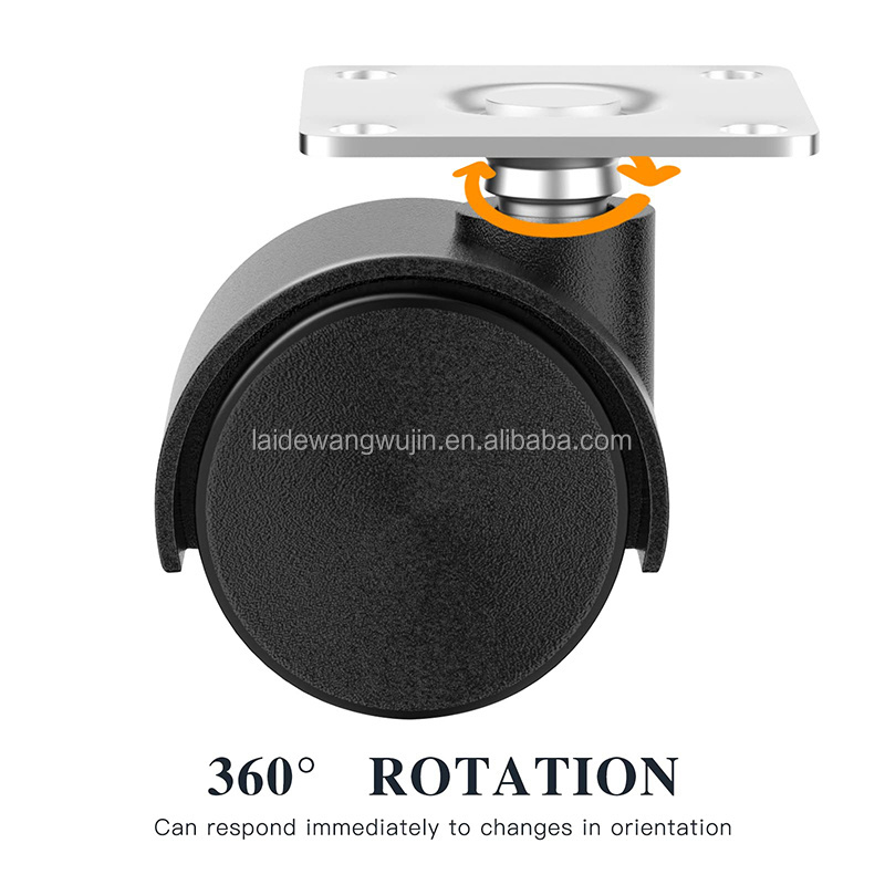 Furniture casters  Replacement cart casters Nylon Plastic Swivel Plate casters