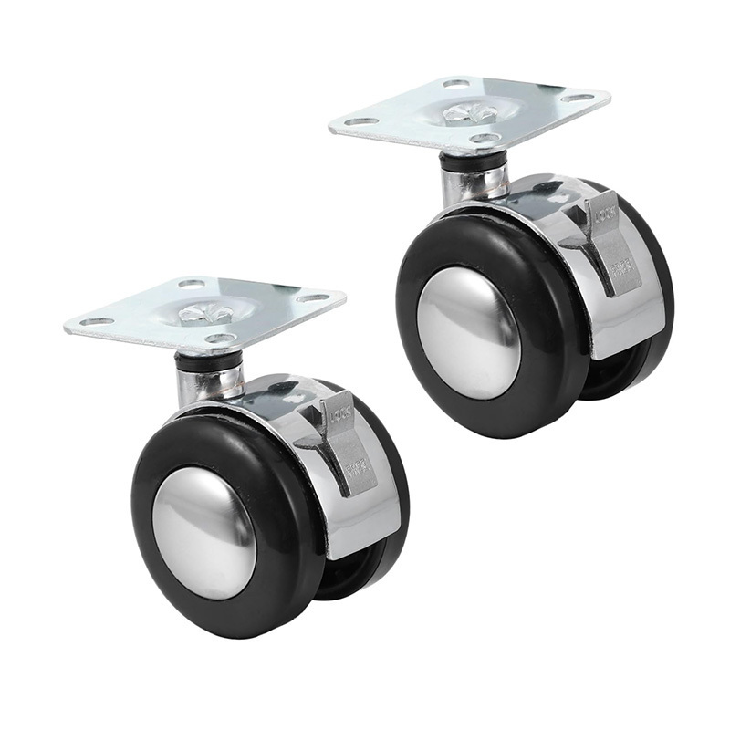 Office Chair Accessories Flat Zinc Alloy Casters Replacement Chair Piano Spring 1.5 Inch Wheels