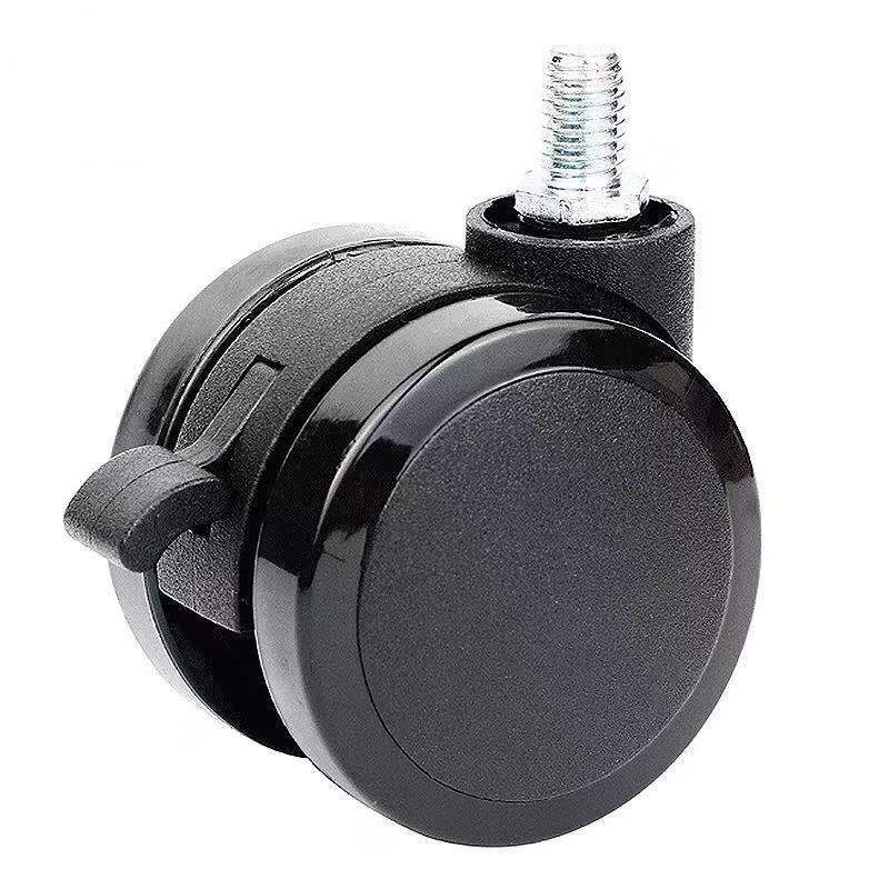 2 Inch Chair Caster Wheel Twin Wheel Furniture PU Stem Swivel Office Chair Caster Wheel