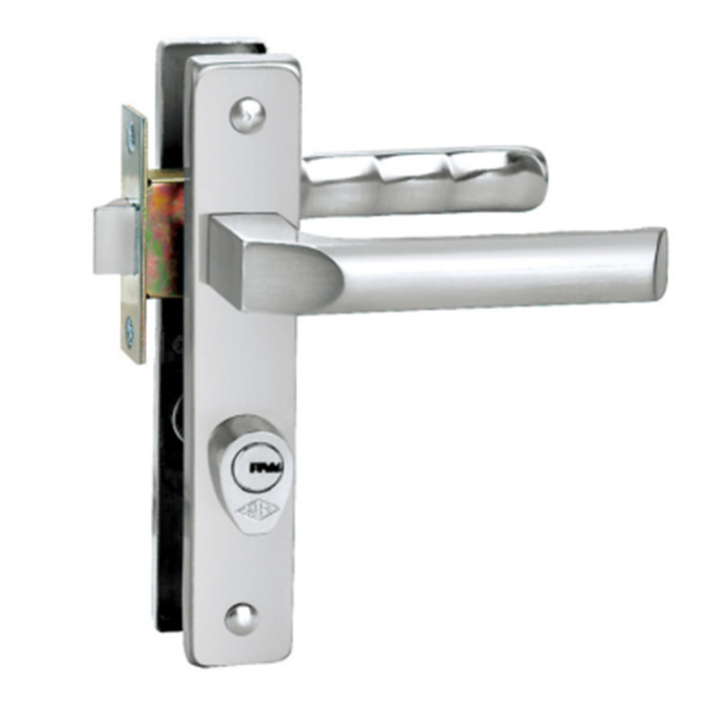 Factory Direct Supplier Sliding Key Main Entrance Silver Modern Aluminum Door Lock Handle