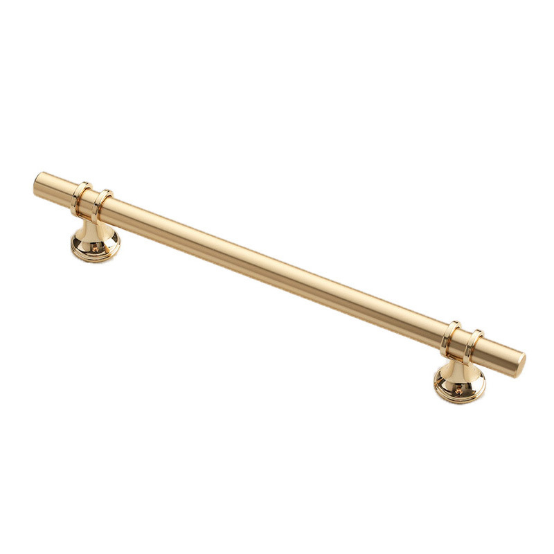 High Quality Round Bar Black Gold Furniture Handle Luxury Cupboard Kitchen Cabinet Pulls Handles