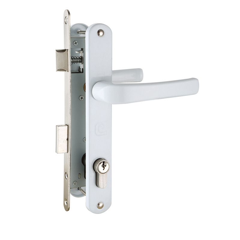 Factory Direct Supplier Sliding Key Main Entrance Silver Modern Aluminum Door Lock Handle