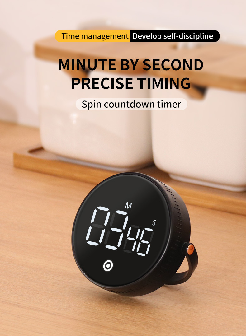 2022 NEW Arrival Circular Knob Loud Large LCD Display Digital Kitchen Countdown Timer Magnetic Count-Down Up Clock