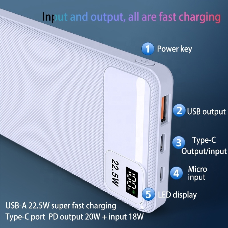 2023 Best Selling Products Power Bank 10000mAh 20000mAh With High Capacity Outdoor Travel Portable Fast Charging Use For iphone