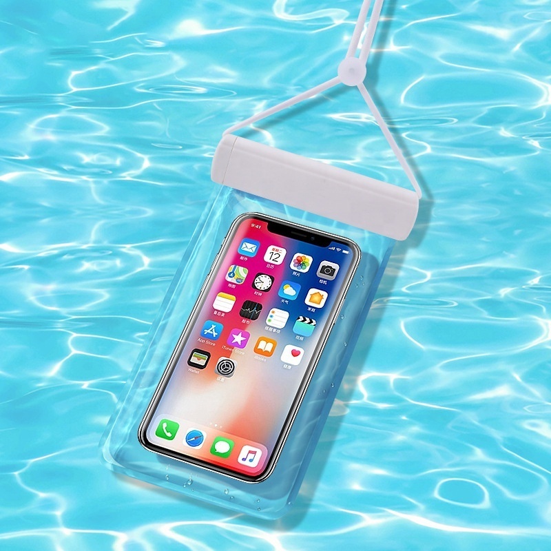 Hot Selling TPU Waterproof Mobile Phone Bag Swim Skiing Touchscreen Diving PVC Waterproof Floating Mobile Pouches