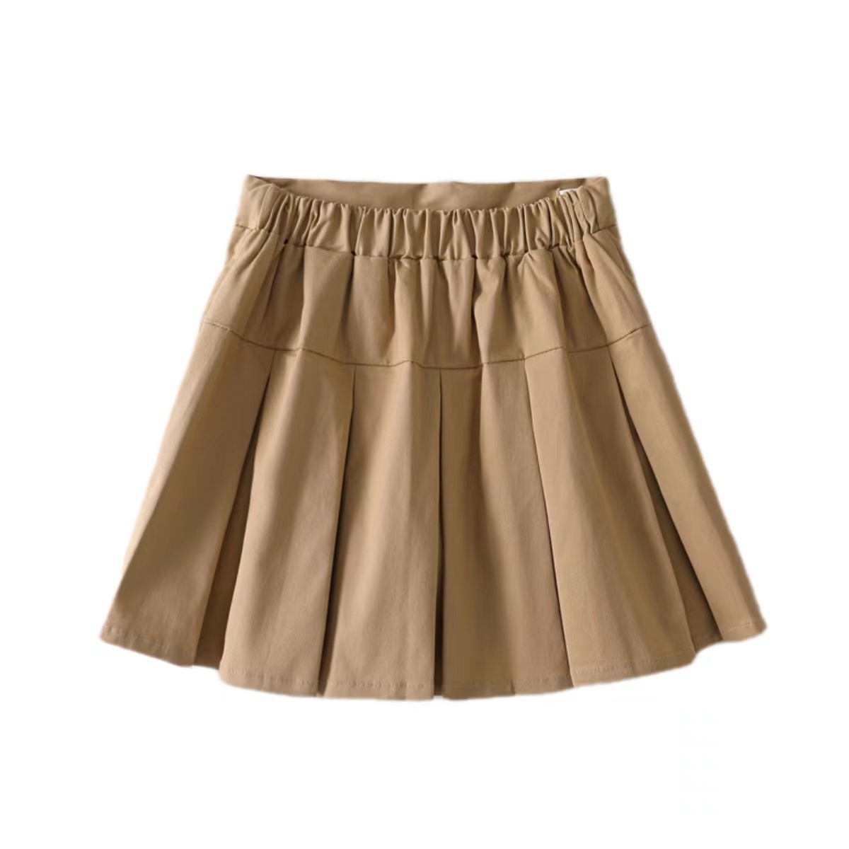 Girls School Uniform Pleated Skirts Khaki School Uniforms Short Skirt