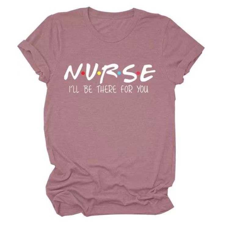 Unisex T-shirt nurse printed aesthetic T-shirt short sleeve top shirt