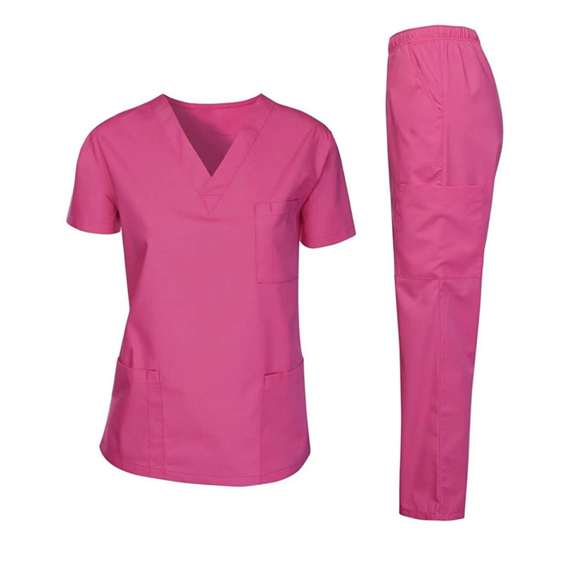 V Neck Design Medical Doctor Uniforms Tops Pants Scrub Surgical Uniform Sets