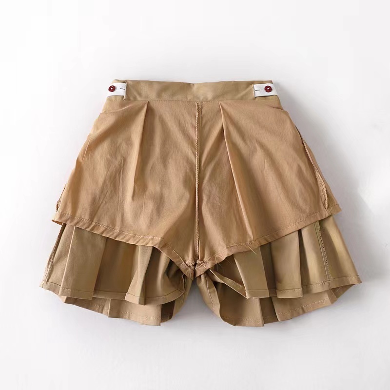 Girls School Uniform Pleated Skirts Khaki School Uniforms Short Skirt