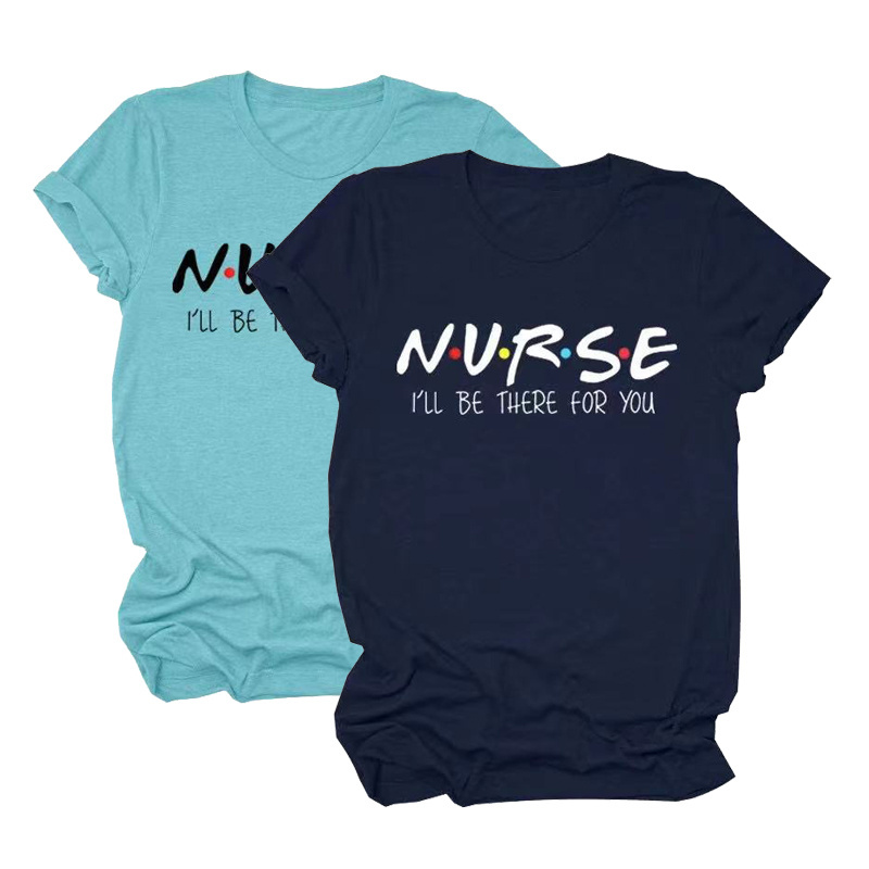 Unisex T-shirt nurse printed aesthetic T-shirt short sleeve top shirt