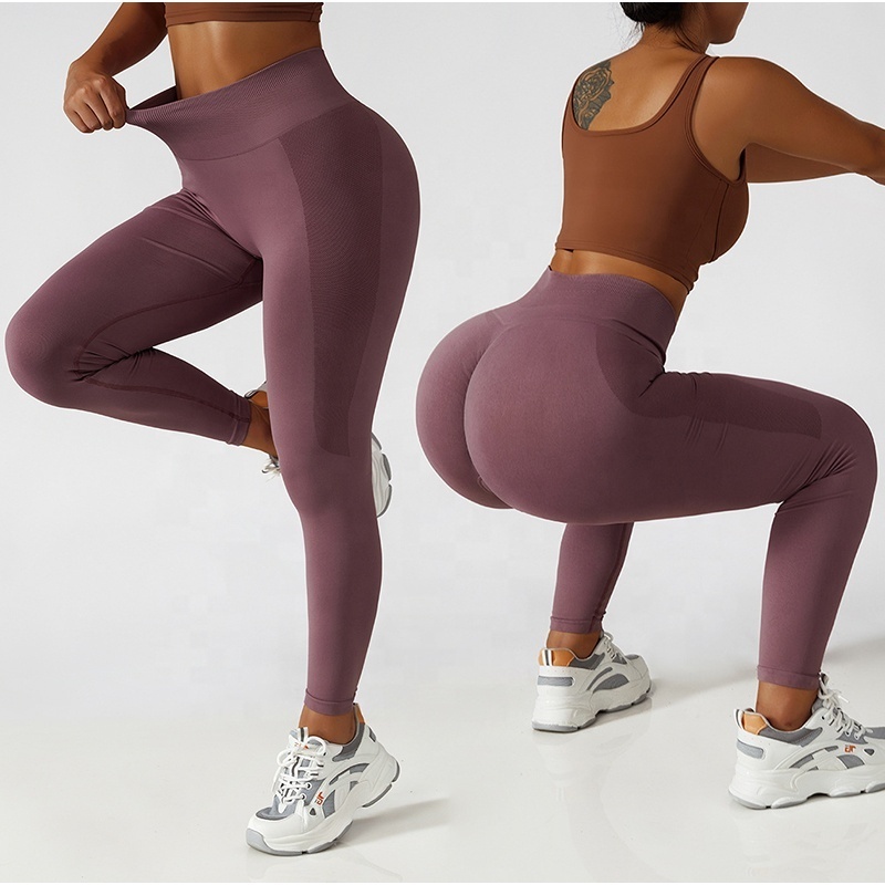 10 Colors Women's Seamless High Waist Yoga Pants Tummy Control Scrunch Butt Fitness Gym Tights No Camel Toe Yoga Leggings