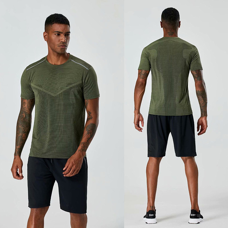 Ins Hot Selling Workout Shirts for Men Moisture Wicking Quick Dry Active Athletic Men's Gym Performance T Shirts