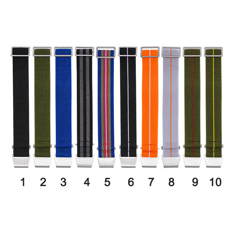 LAIHE Correa De Reloj Elastic Parachute Rope Woven Sports 20mm 22mm Nylon Watch Band Watch Strap