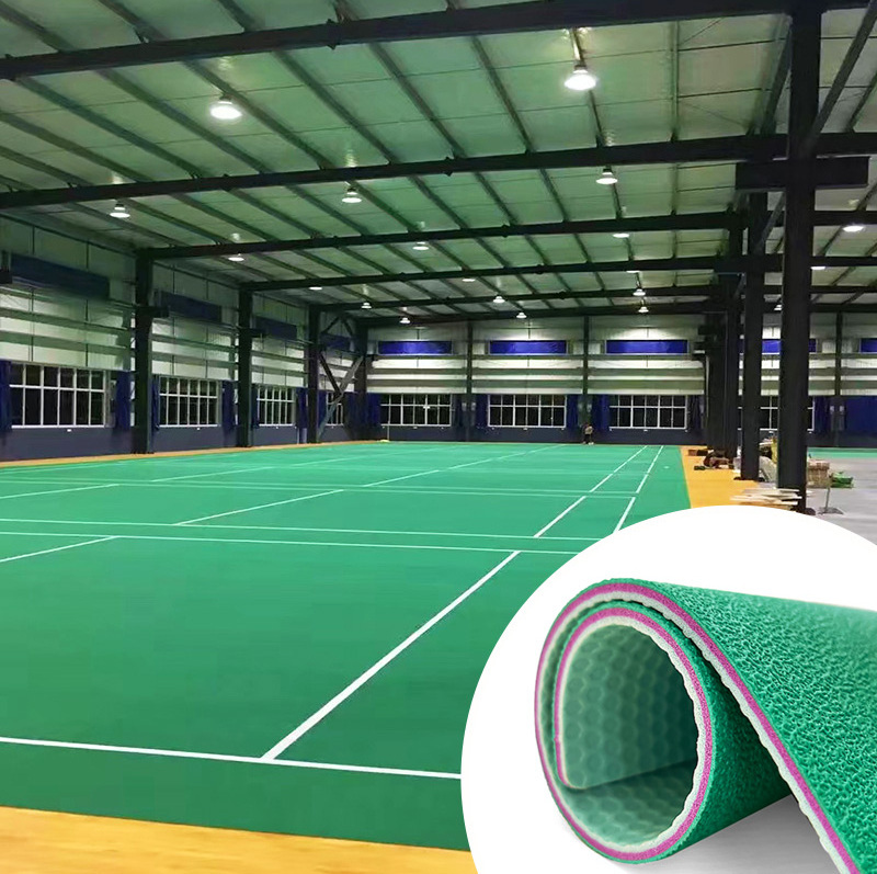 2024 vinyl pvc plastics floor sheet for indoor sport badminton, pickleball and basketball court mat