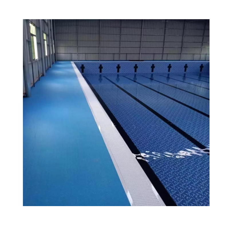 Factory Direct Anti Slip Swimming Pool Bathroom Draining Water Pvc Floor Tile For wading and non-wading places