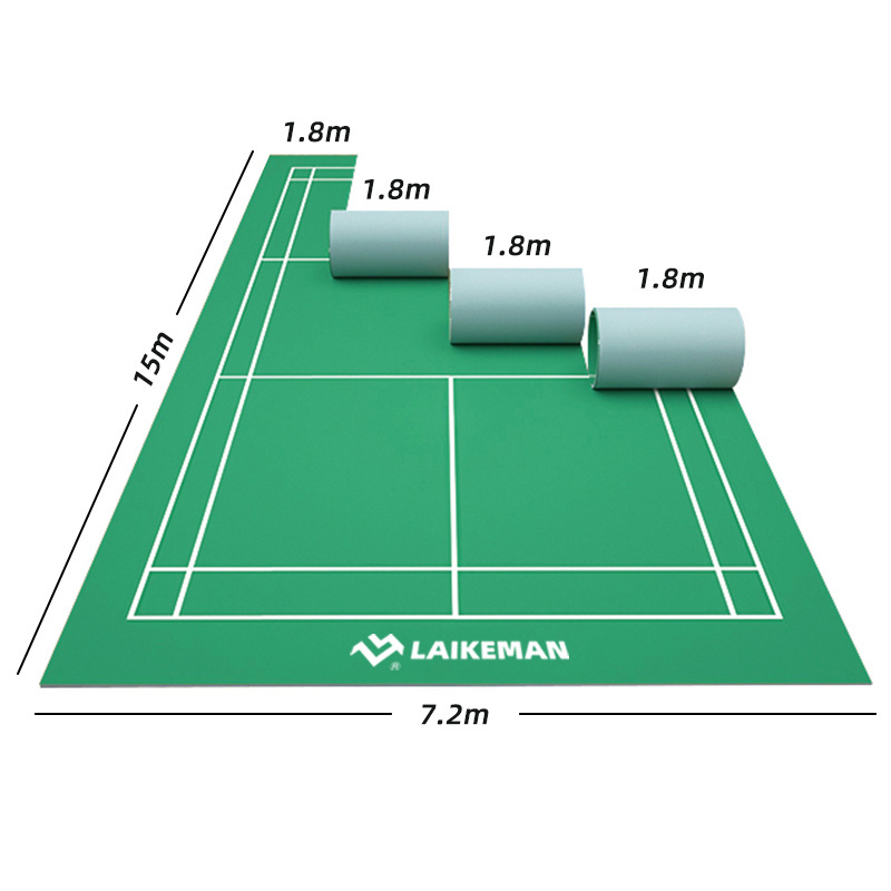 2024 vinyl pvc plastics floor sheet for indoor sport badminton, pickleball and basketball court mat