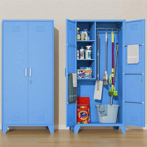 Hot sale storage cabinet metal cleaning tool cabinet lemari alat kebersihan