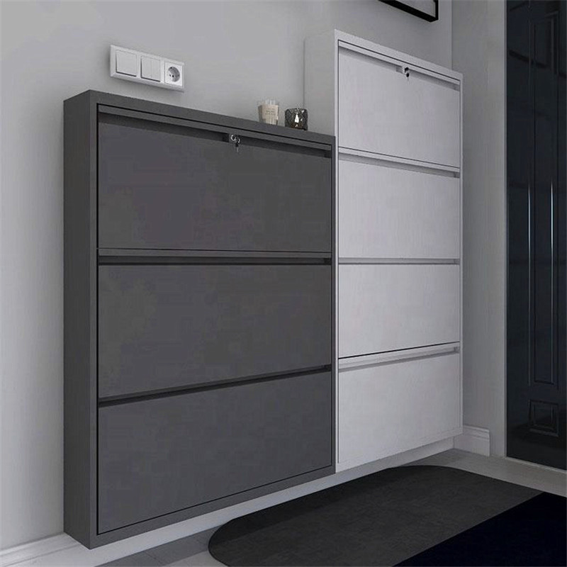 LAKSHYO Wholesale living room furniture metal steel shoe cabinet muebles zapateros