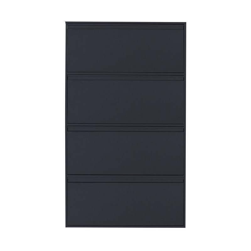 LAKSHYO High Quality Steel Shoes Cabinet Wall Mounted Shoe Rack Shoe Storage Metal Footwear Cupboard 4 Drawer  Cabinet