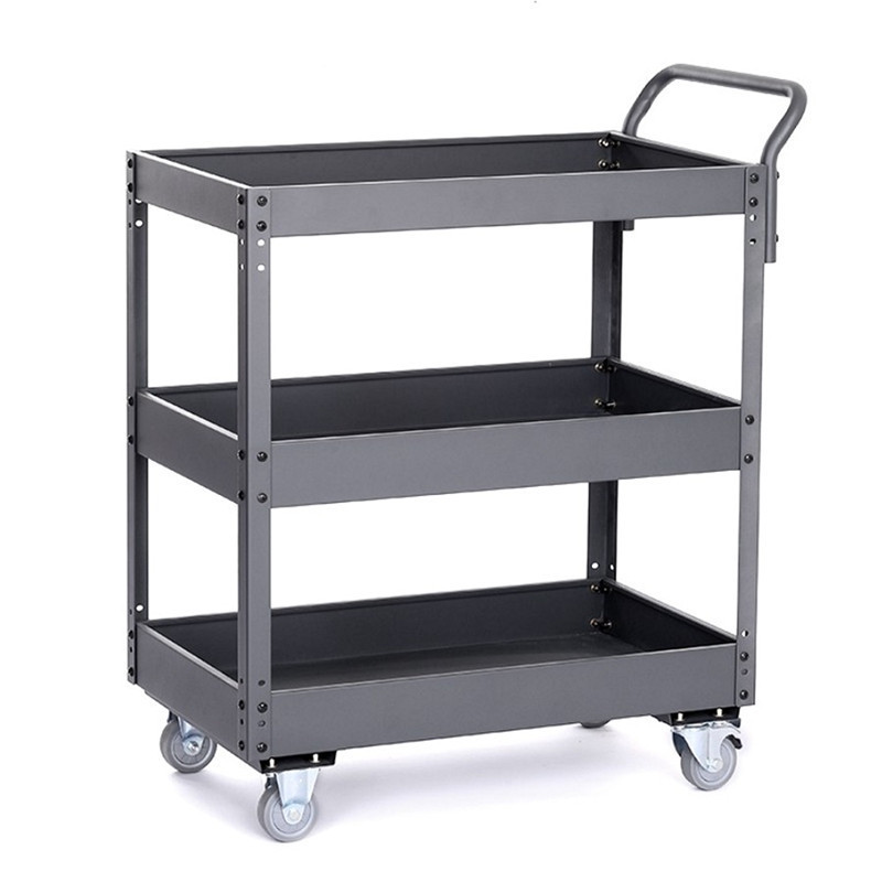 LAKSHYO Tool Cart Tool Organizers three tray rolling tool cart with Wheels Mobile Storage Cabinet Organizer