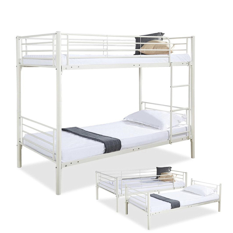 LAKSHYO Heavy Duty Stepping Metal Frame Double Layer Dormitory Students School Furniture Steel Bunk Bed