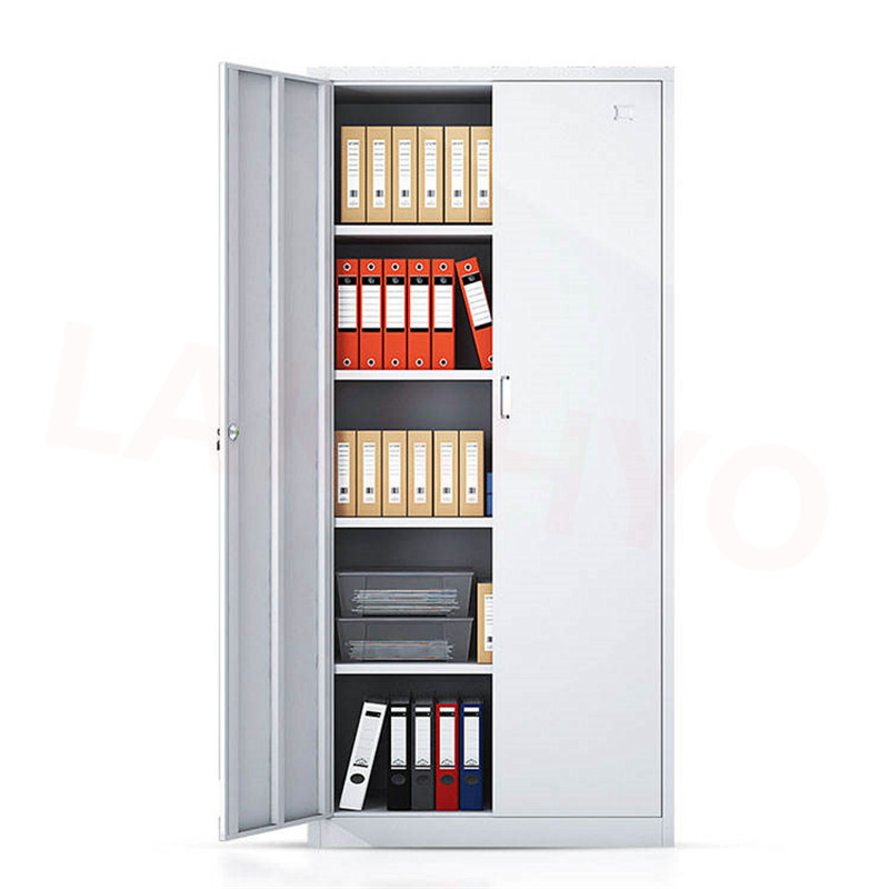 LAKSHYO Office Furniture Metal Storage Cabinet with 2 Door Steel Modern Small Parts Storage Filing Cabinet