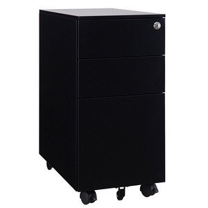 3 drawers metal office storage filing cabinet schrank locker alacenas metalicas Mobile Pedestal with key Lock