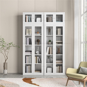 LAKSHYO Home Locker Household Furniture Glass Door Multi Storage Space Steel Colorful Modern Metal Living Room Office Cabinet